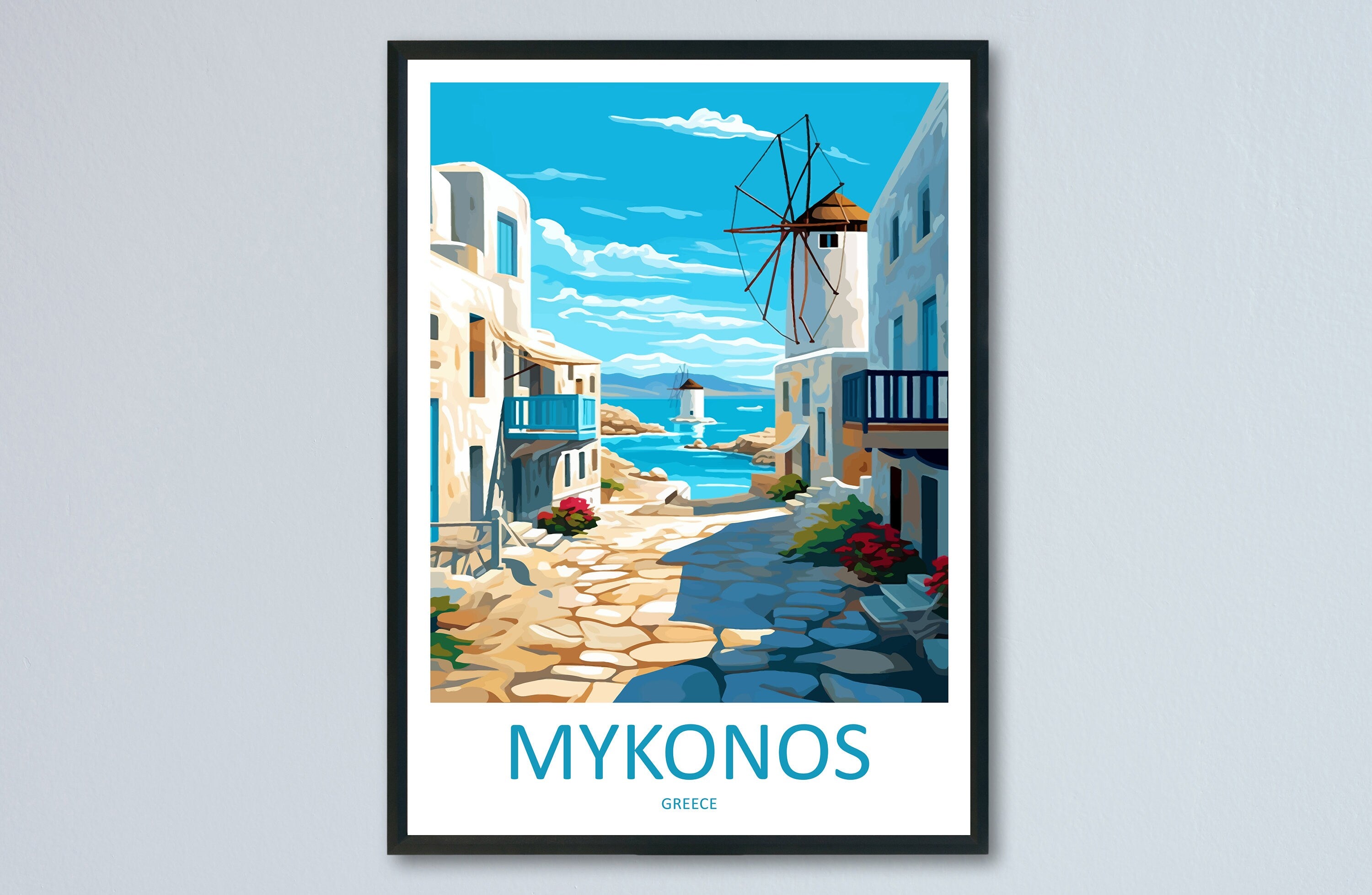 Mykonos Travel Print