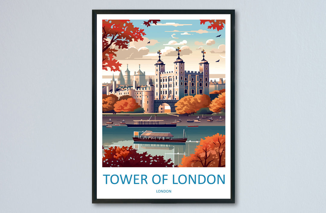 Tower Of London Travel Print Wall Art Tower Of London Wall Hanging Home Décor London Gift Art Lovers Tower Of London Art Lover Gift