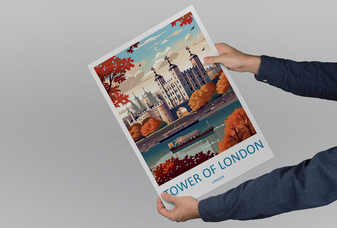 Tower Of London Travel Print Wall Art Tower Of London Wall Hanging Home Décor London Gift Art Lovers Tower Of London Art Lover Gift