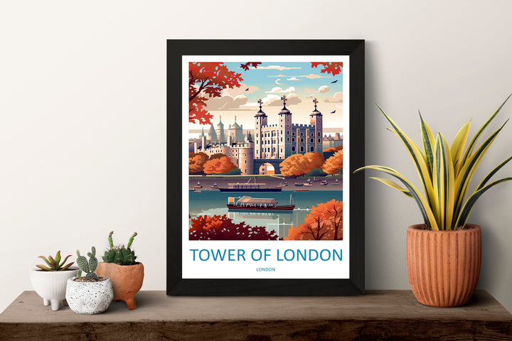 Tower Of London Travel Print Wall Art Tower Of London Wall Hanging Home Décor London Gift Art Lovers Tower Of London Art Lover Gift