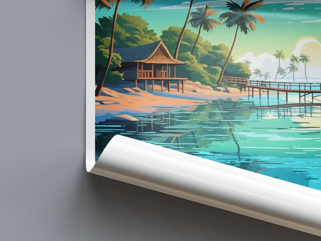 Maldives Travel Print Wall Art Maldives Wall Hanging Home Décor Maldives Gift Art Lovers Wall Art South Aisa Travel Print