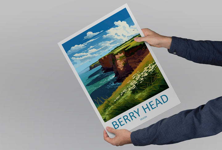 Berry Head Travel Print Wall Art Berry Head Wall Hanging Home Decor Berry Head Gift Art Lovers Wall Art Devon Travel Art