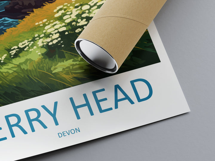 Berry Head Travel Print Wall Art Berry Head Wall Hanging Home Decor Berry Head Gift Art Lovers Wall Art Devon Travel Art