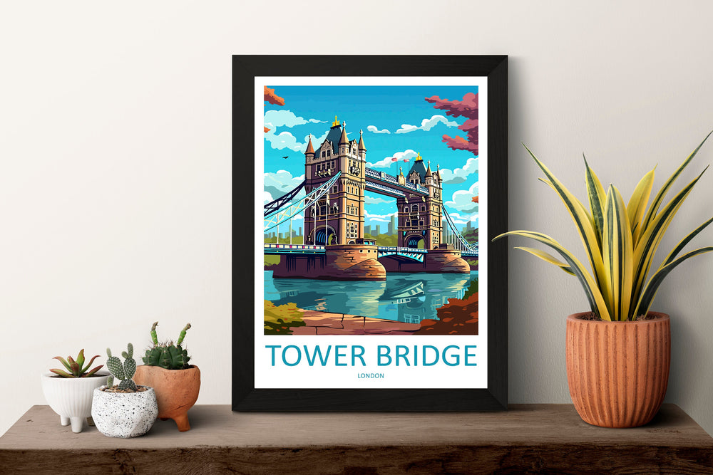 Tower Bridge Travel Print Wall Art Tower Bridge Wall Hanging Home Décor Tower Bridge Gift Art Lovers England Art Lover Gift