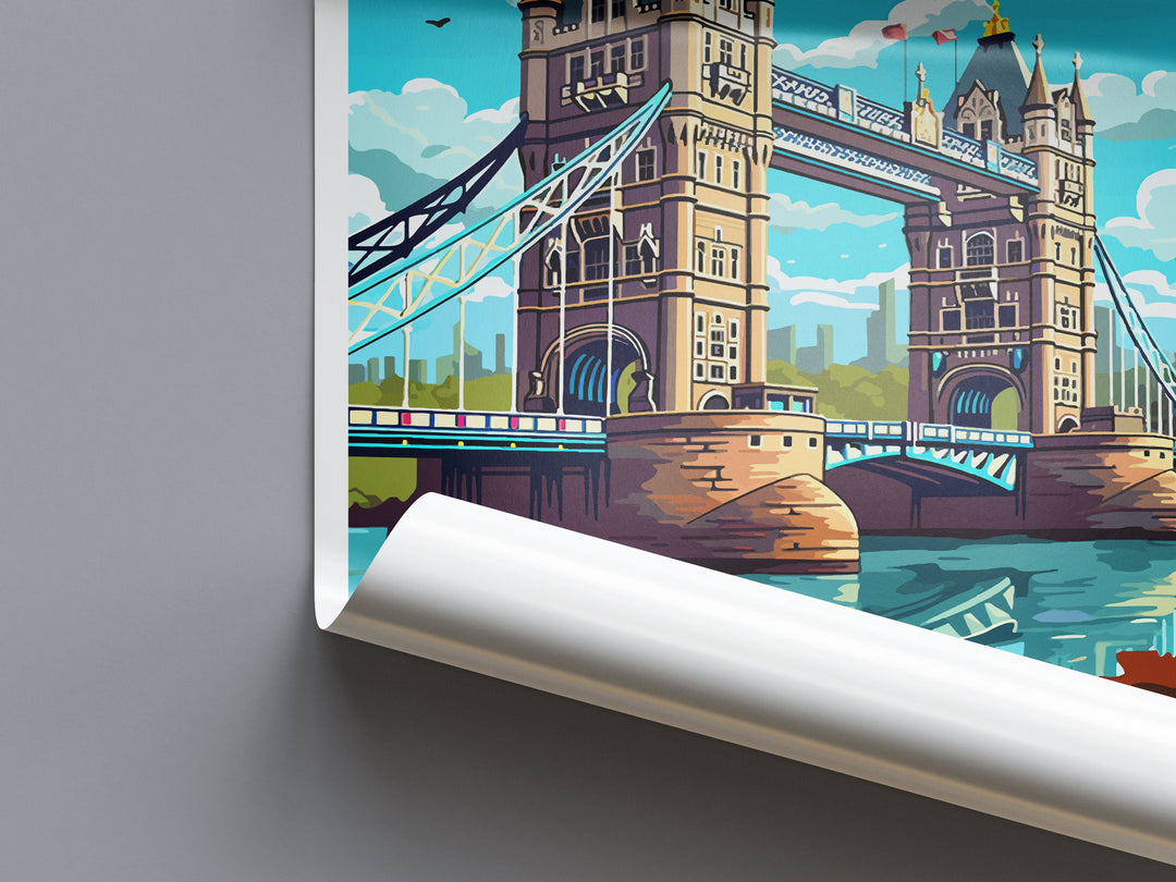 Tower Bridge Travel Print Wall Art Tower Bridge Wall Hanging Home Décor Tower Bridge Gift Art Lovers England Art Lover Gift