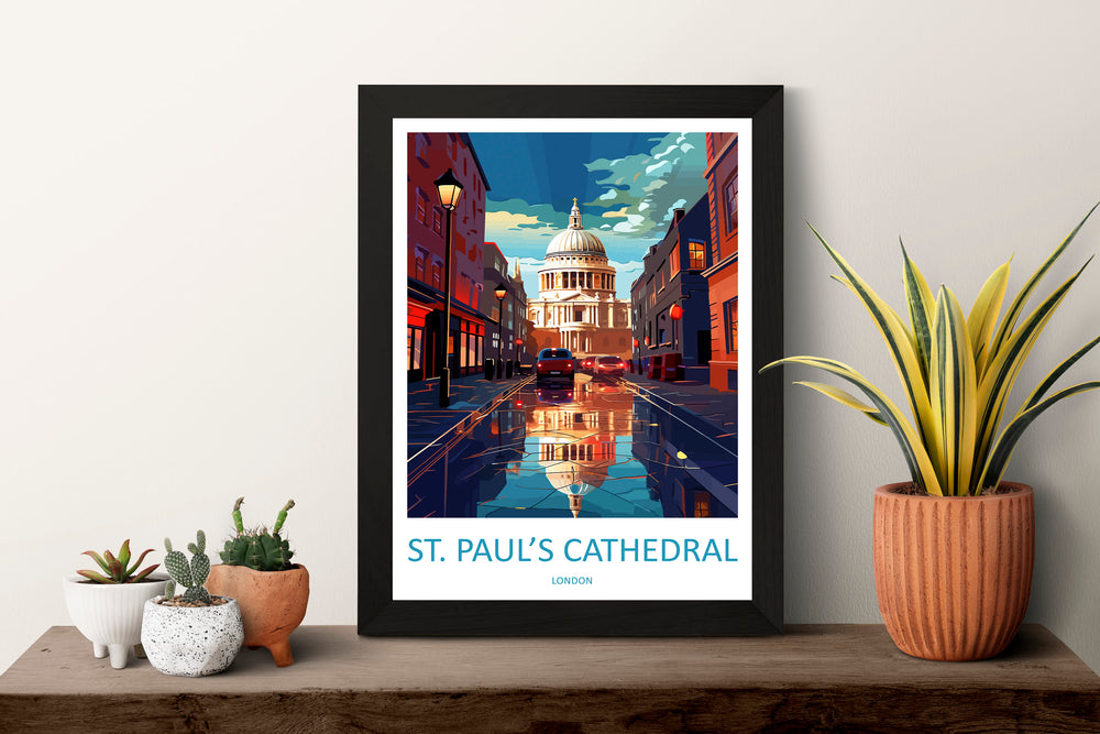 St. Paul's Cathedral Travel Print Wall Art St. Paul's Cathedral Wall Hanging Home Décor St. Paul's Cathedral Gift Art Lovers London England