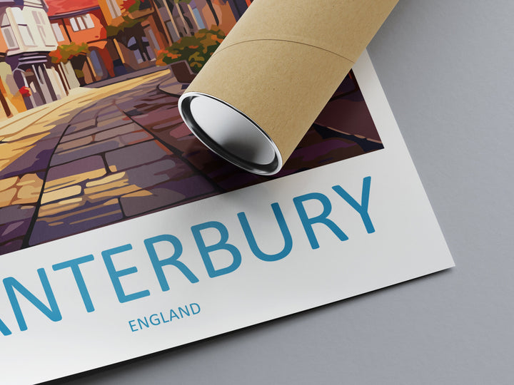 Canterbury Travel Print Wall Art Canterbury Wall Hanging Home Décor Canterbury Gift Art Lovers Art Lover Gift Canterbury Travel Art Gift