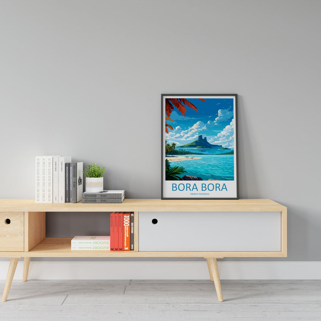 Bora Bora Travel Print Wall Art Bora Bora Wall Hanging Home Décor Bora Bora Gift Art Lovers French Polynesia Art Lover Gift Bora Bora Gift
