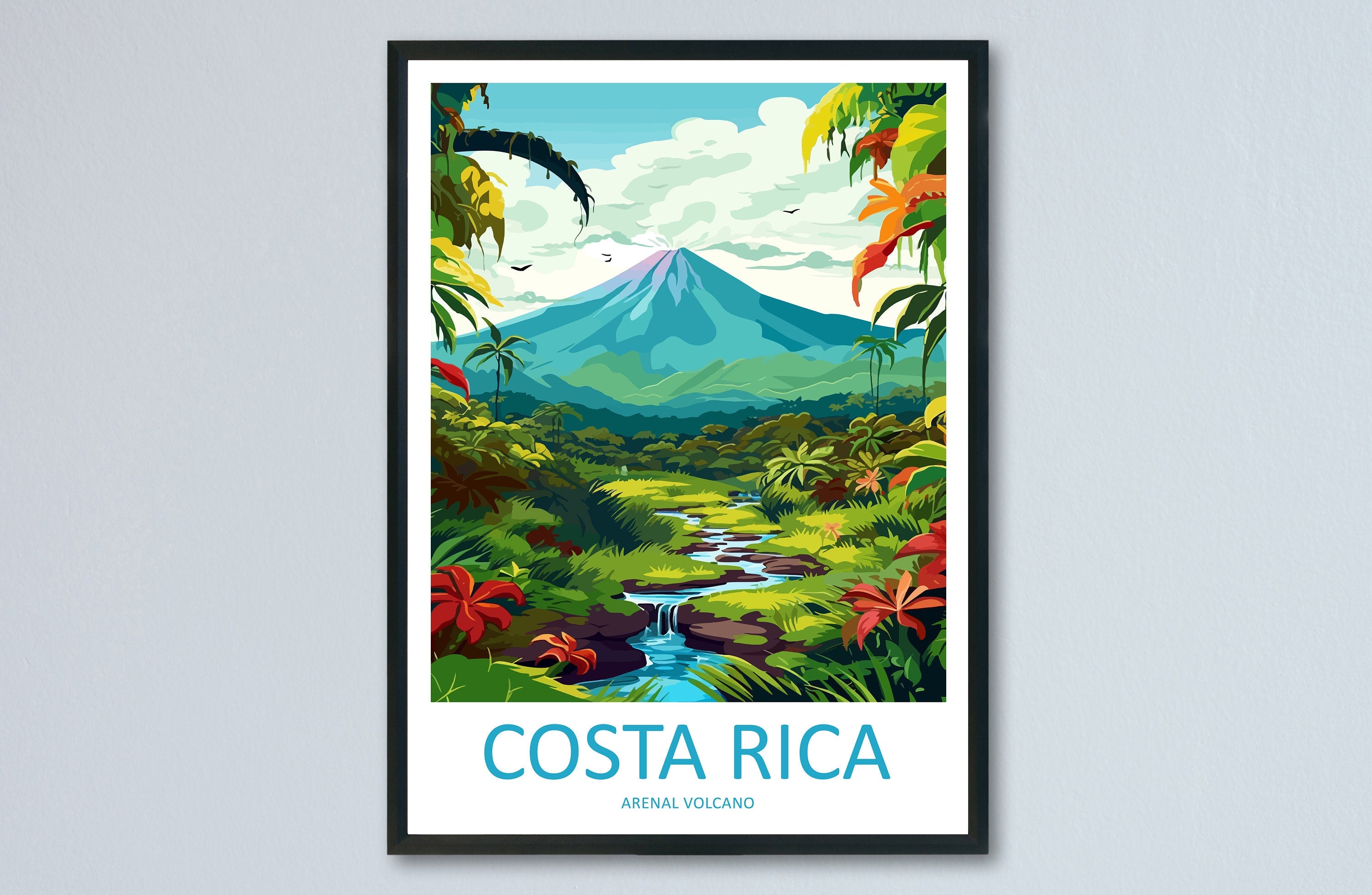 Costa Rica Arenal Volcano Travel Print