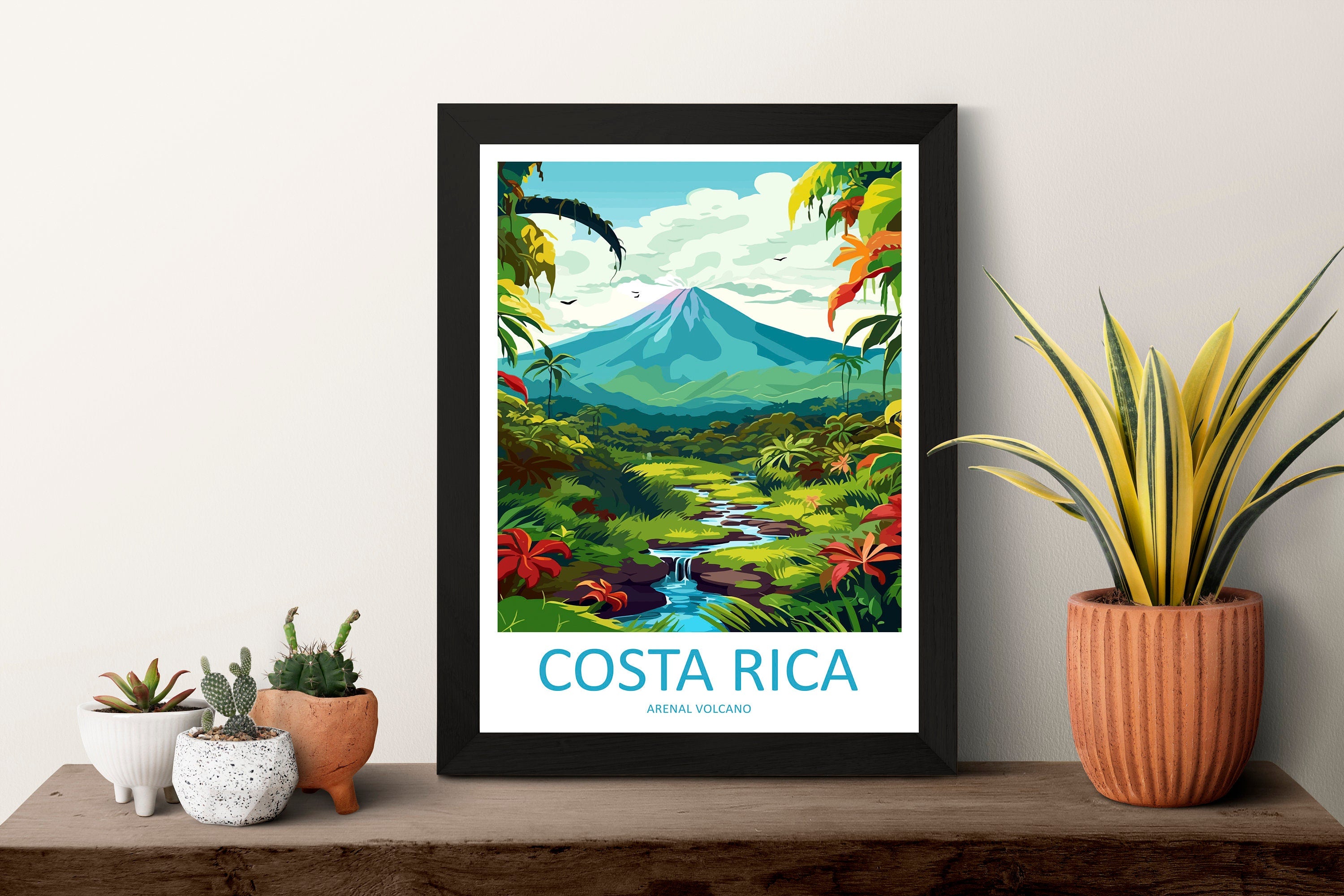 Costa Rica Arenal Volcano Travel Print