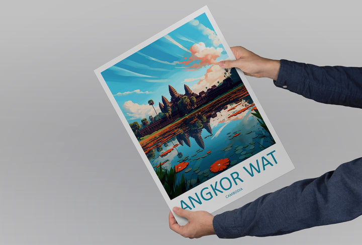Angkor Wat Travel Print Wall Art Angkor Wat Wall Hanging Home Décor Angkor Wat Gift Art Lovers Cambodia Art Lover Gift