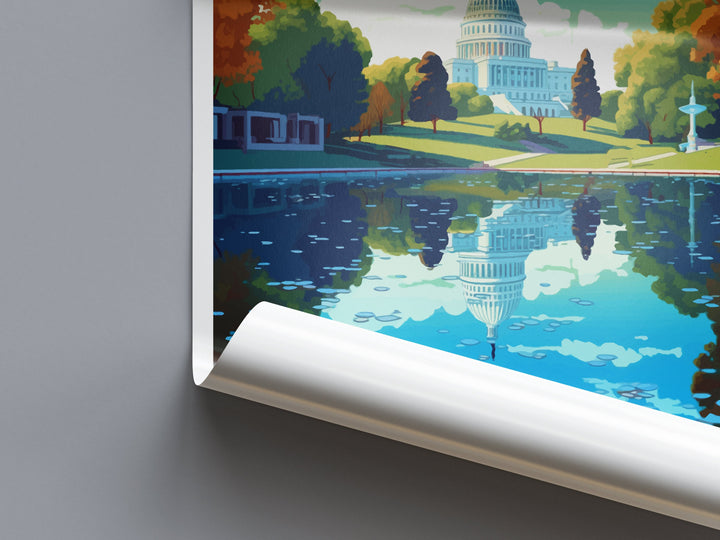 Washington DC Travel Print Wall Art Washington DC Wall Hanging Home Décor Washington DC Gift Art Lovers United States Art Lover Gift