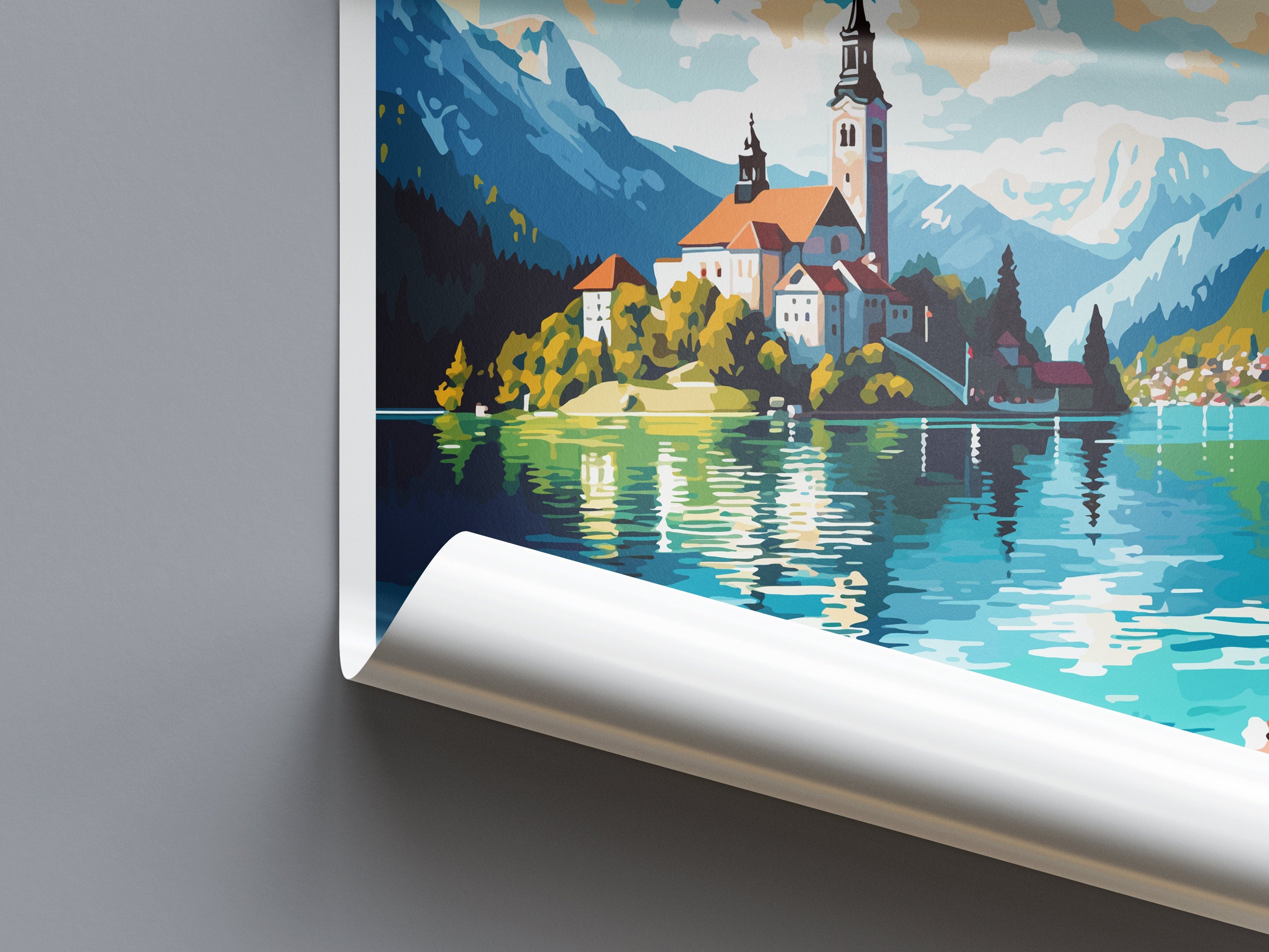 Lake Bled Travel Print