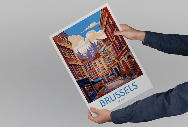 Brussels Travel Print Wall Art Brussels Wall Hanging Home Décor Brussels Gift Art Lovers Belgium Art Lover Gift Brussels Wall Décor