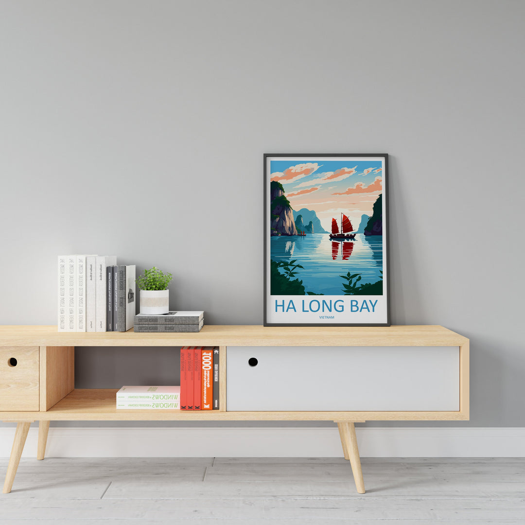 Ha Long Bay Travel Print Wall Art Ha Long Bay Wall Hanging Home Décor Ha Long Bay Gift Art Lovers Vietnam Art Lover Gift Ha Long Bay islands