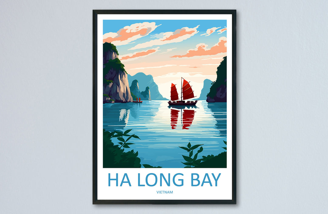 Ha Long Bay Travel Print Wall Art Ha Long Bay Wall Hanging Home Décor Ha Long Bay Gift Art Lovers Vietnam Art Lover Gift Ha Long Bay islands