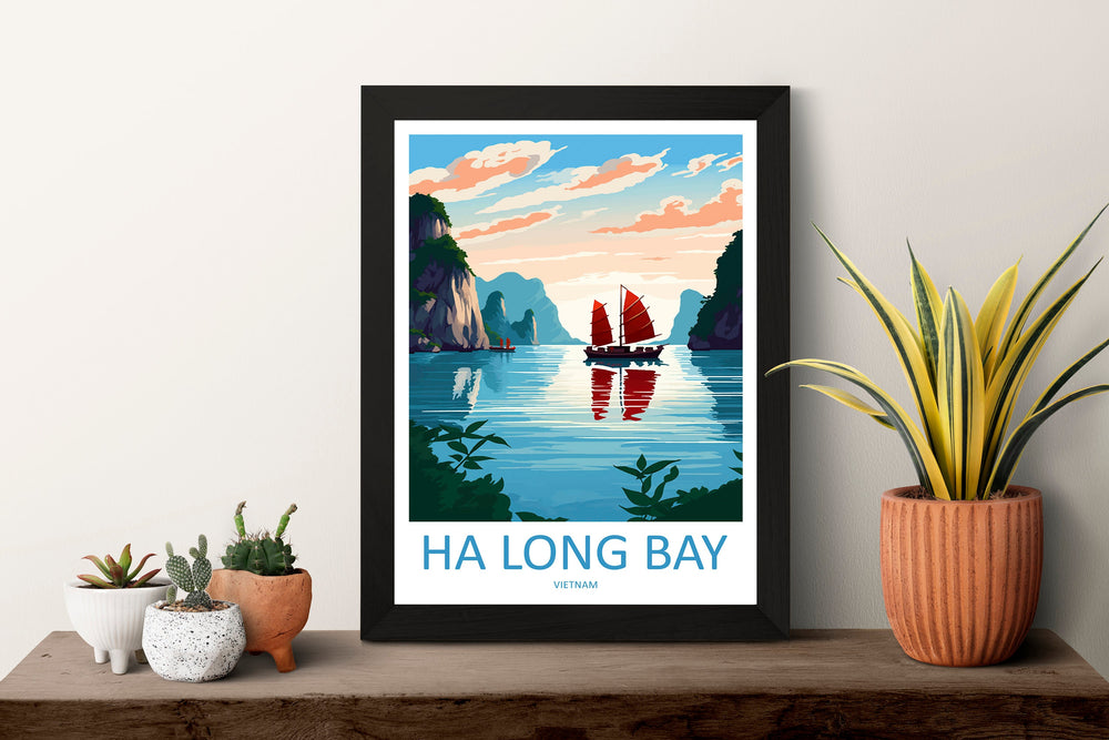 Ha Long Bay Travel Print Wall Art Ha Long Bay Wall Hanging Home Décor Ha Long Bay Gift Art Lovers Vietnam Art Lover Gift Ha Long Bay islands