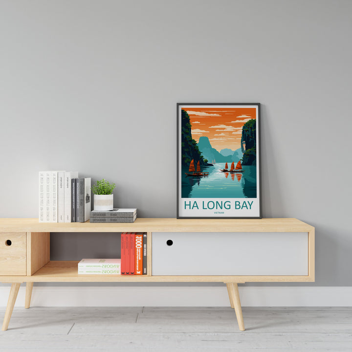 Ha Long Bay Travel Print Wall Art Ha Long Bay Wall Hanging Home Décor Ha Long Bay Gift Art Lovers Vietnam Art Lover Gift Ha Long Bay islands