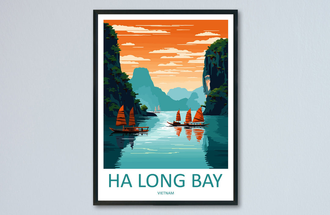 Ha Long Bay Travel Print Wall Art Ha Long Bay Wall Hanging Home Décor Ha Long Bay Gift Art Lovers Vietnam Art Lover Gift Ha Long Bay islands