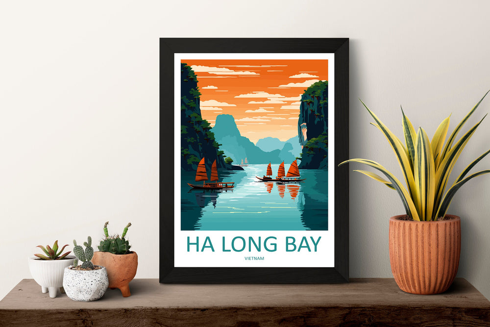 Ha Long Bay Travel Print Wall Art Ha Long Bay Wall Hanging Home Décor Ha Long Bay Gift Art Lovers Vietnam Art Lover Gift Ha Long Bay islands