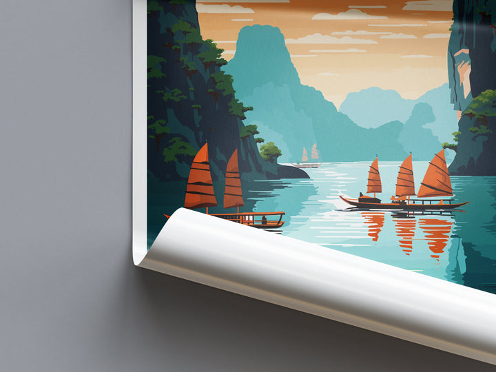 Ha Long Bay Travel Print Wall Art Ha Long Bay Wall Hanging Home Décor Ha Long Bay Gift Art Lovers Vietnam Art Lover Gift Ha Long Bay islands
