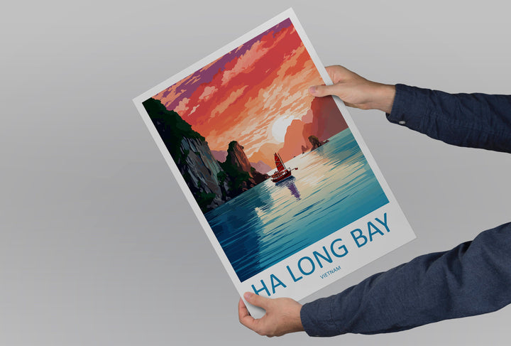 Ha Long Bay Travel Print Wall Art Ha Long Bay Wall Hanging Home Décor Ha Long Bay Gift Art Lovers Vietnam Art Lover Gift Ha Long Bay islands