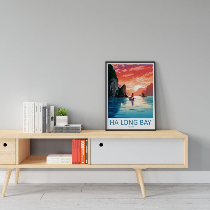 Ha Long Bay Travel Print Wall Art Ha Long Bay Wall Hanging Home Décor Ha Long Bay Gift Art Lovers Vietnam Art Lover Gift Ha Long Bay islands