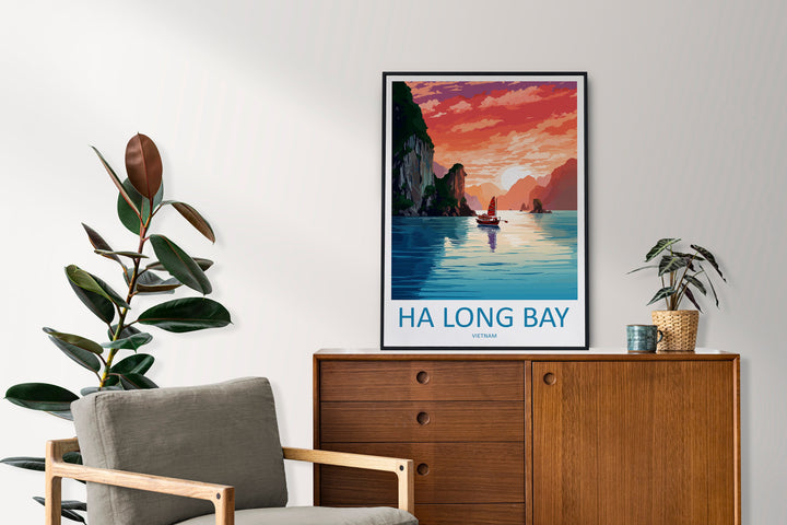 Ha Long Bay Travel Print Wall Art Ha Long Bay Wall Hanging Home Décor Ha Long Bay Gift Art Lovers Vietnam Art Lover Gift Ha Long Bay islands
