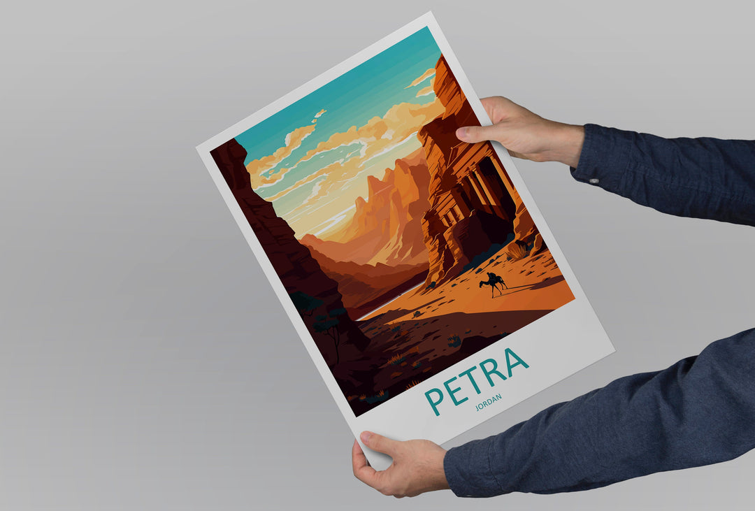 Petra Travel Print Wall Art Petra Wall Hanging Home Décor Petra Gift Art Lovers Jordan Art Lover Gift Petra Travel Poster