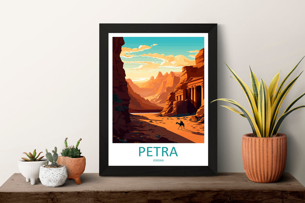 Petra Travel Print Wall Art Petra Wall Hanging Home Décor Petra Gift Art Lovers Jordan Art Lover Gift Petra Travel Poster