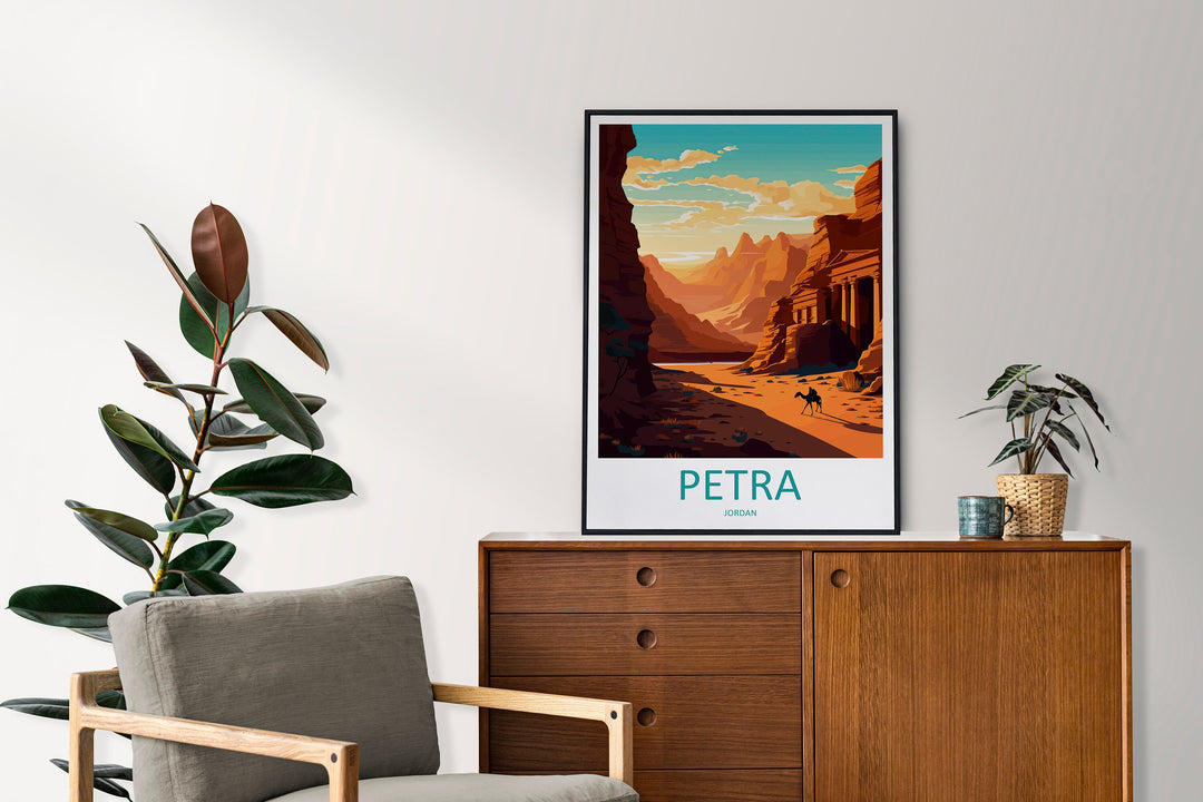 Petra Travel Print Wall Art Petra Wall Hanging Home Décor Petra Gift Art Lovers Jordan Art Lover Gift Petra Travel Poster