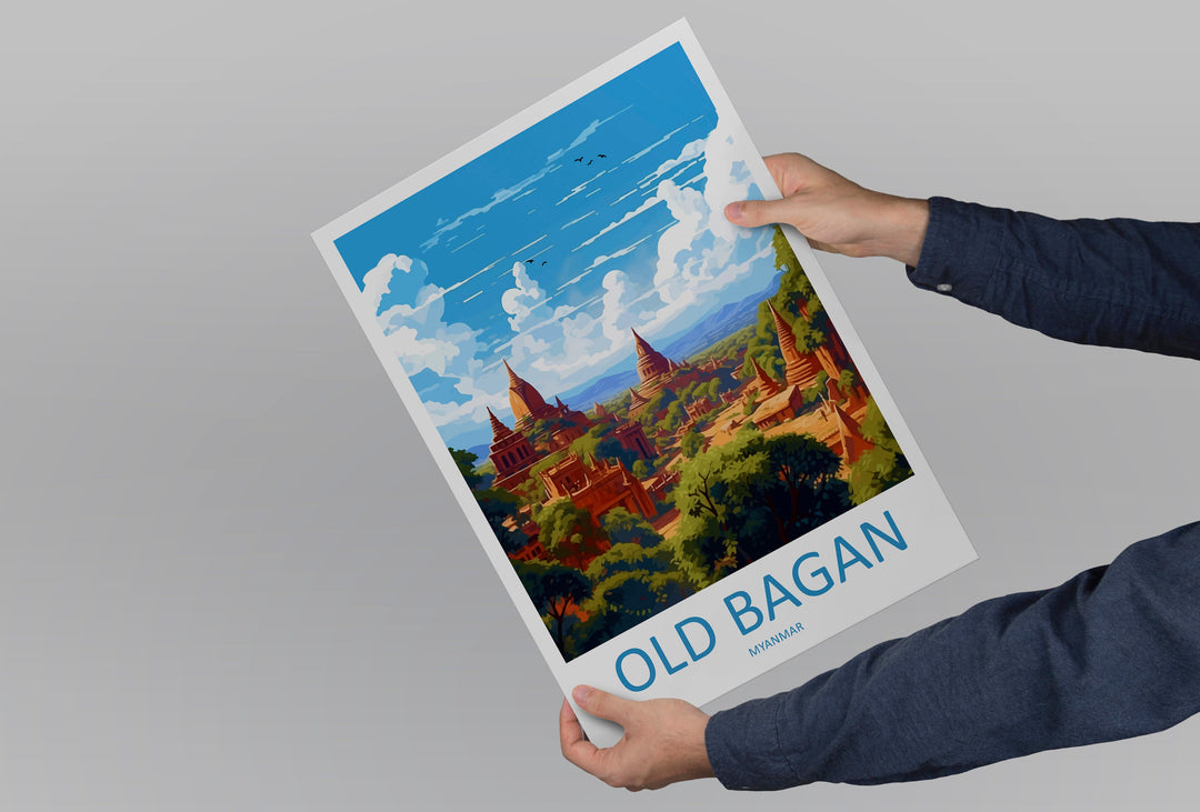 Old Bagan Travel Print Wall Art Old Bagan Wall Hanging Home Décor Old Bagan Gift Art Lovers Myanmar Art Lover Gift Wall Décor