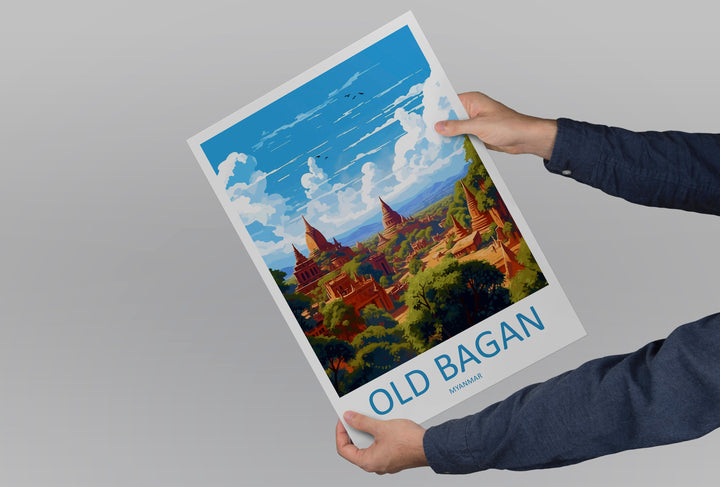 Old Bagan Travel Print Wall Art Old Bagan Wall Hanging Home Décor Old Bagan Gift Art Lovers Myanmar Art Lover Gift Wall Décor