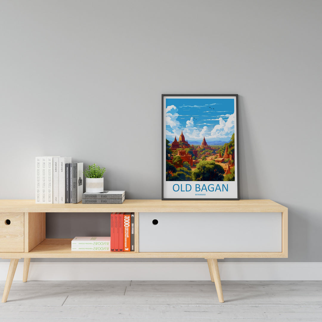 Old Bagan Travel Print Wall Art Old Bagan Wall Hanging Home Décor Old Bagan Gift Art Lovers Myanmar Art Lover Gift Wall Décor