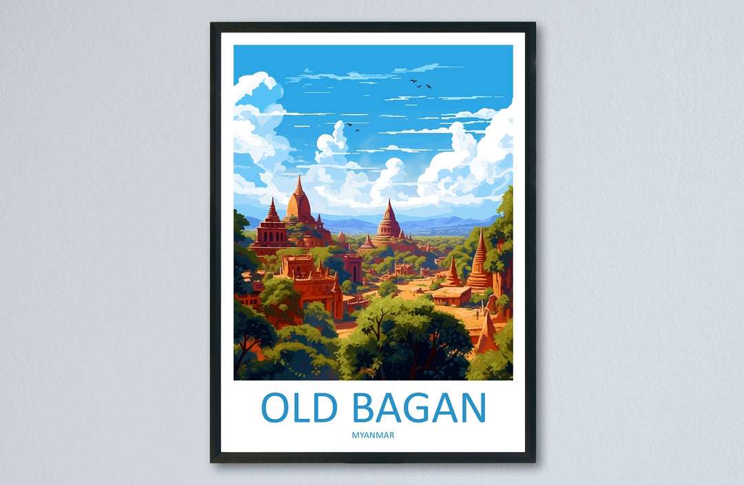 Old Bagan Travel Print Wall Art Old Bagan Wall Hanging Home Décor Old Bagan Gift Art Lovers Myanmar Art Lover Gift Wall Décor