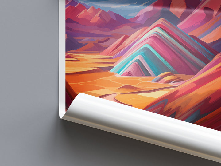 Rainbow Mountain Travel Print Wall Art Rainbow Mountain Wall Hanging Home Décor Rainbow Mountain Gift Art Lovers Peru Art Lover Gift Peru