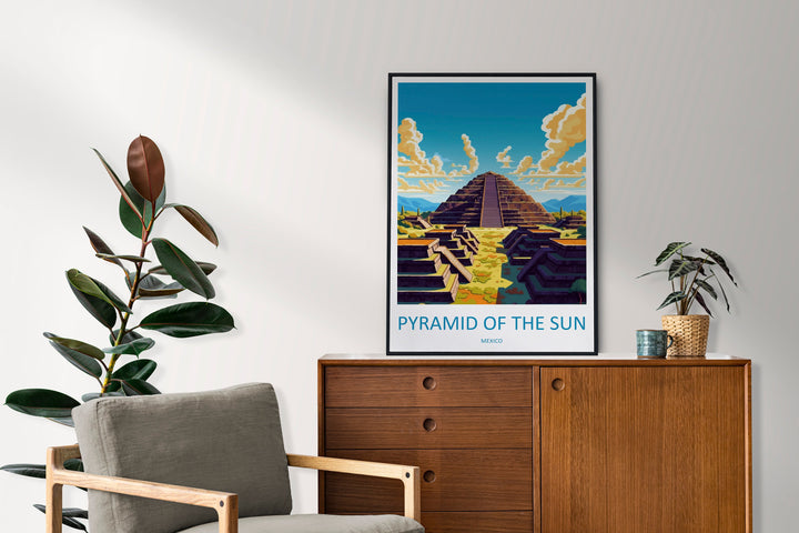 Pyramids Of The Sun Travel Print Wall Art Pyramids Of The Sun Wall Hanging Home Decoration Pyramids Of The Sun Gift Art Lovers Wall Art