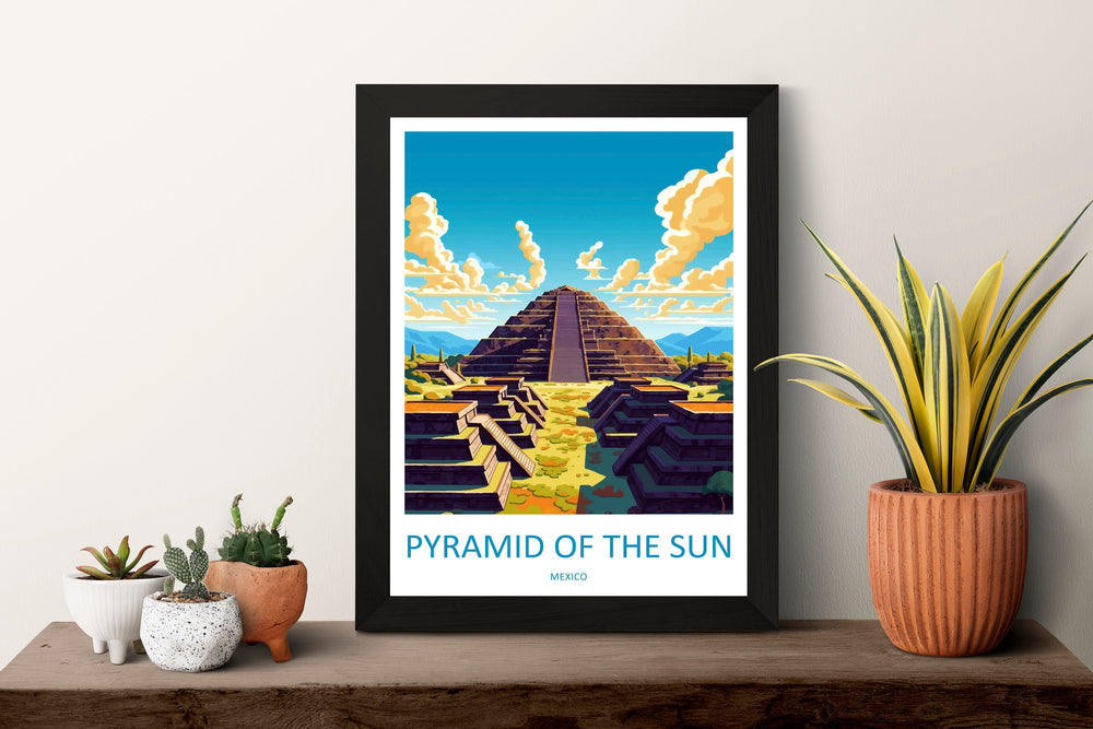 Pyramids Of The Sun Travel Print Wall Art Pyramids Of The Sun Wall Hanging Home Decoration Pyramids Of The Sun Gift Art Lovers Wall Art
