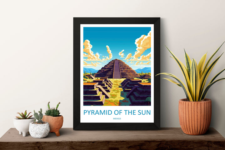 Pyramids Of The Sun Travel Print Wall Art Pyramids Of The Sun Wall Hanging Home Decoration Pyramids Of The Sun Gift Art Lovers Wall Art