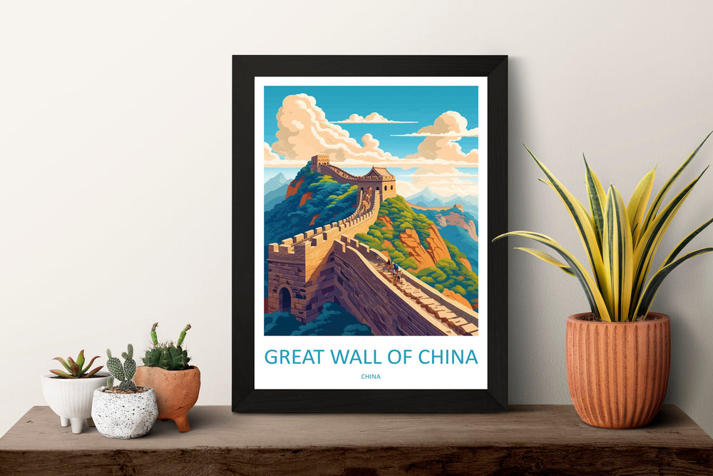 Great Wall of China Travel Print Wall Art Great Wall Wall Hanging Home Décor Great Wall Gift Art Lovers Wall Art China Travel Print Gift