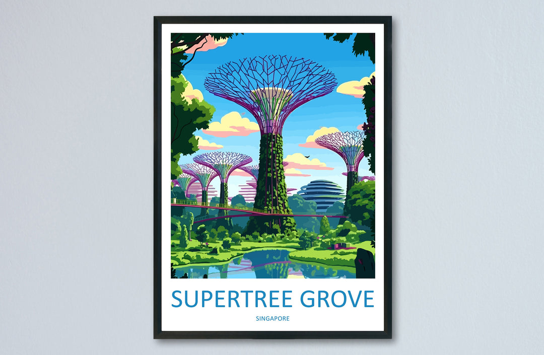 Supertree Grove Travel Print Wall Art Supertree Grove Wall Hanging Home Decoration Supertree Grove Gift Art Lovers Wall Art Singapore