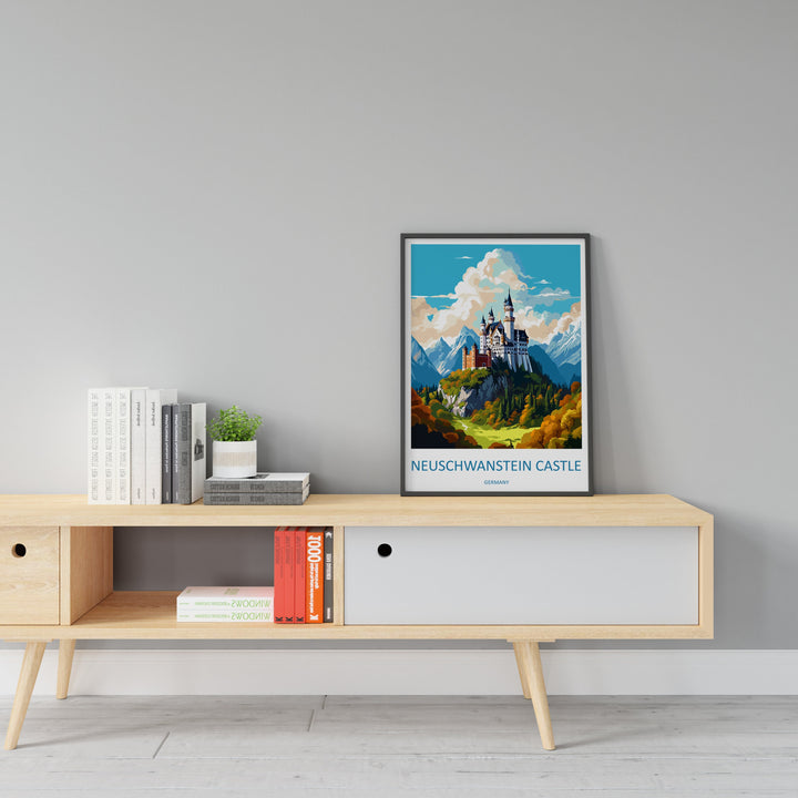 Neuschwanstein Castle Print Neuschwanstein Castle Home Decor Landscape Art Print Neuschwanstein Wall Art Germany Enthusiast Gift Wall Art