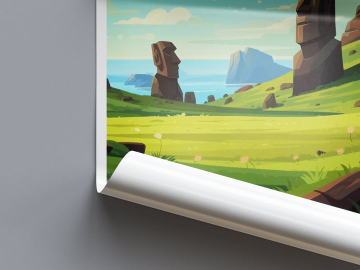 Easter Island Travel Print Wall Art Easter Island Wall Hanging Home Decoration Easter Island Gift Art Lovers Wall Art Print Easter Island