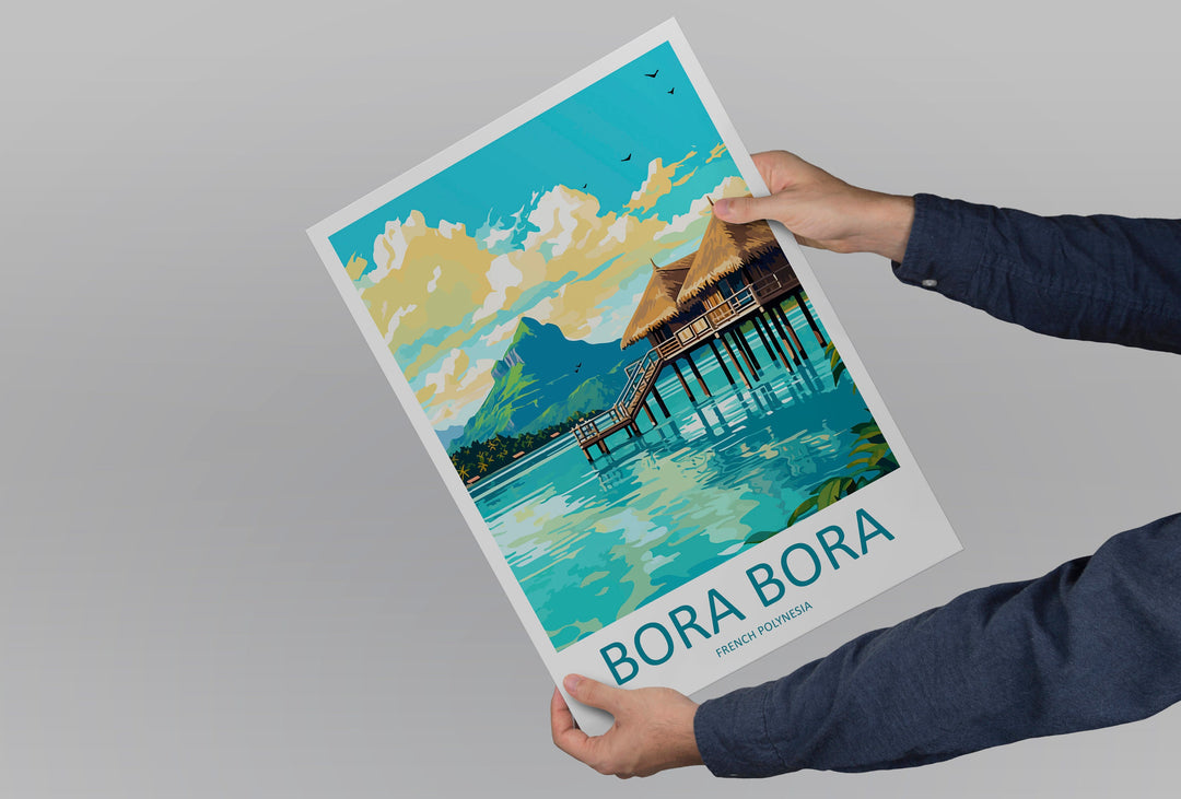 Bora Bora Travel Print Wall Art Bora Bora Wall Hanging Home Décor Bora Bora Gift Art Lovers French Polynesia Art Lover Gift Bora Bora Gift