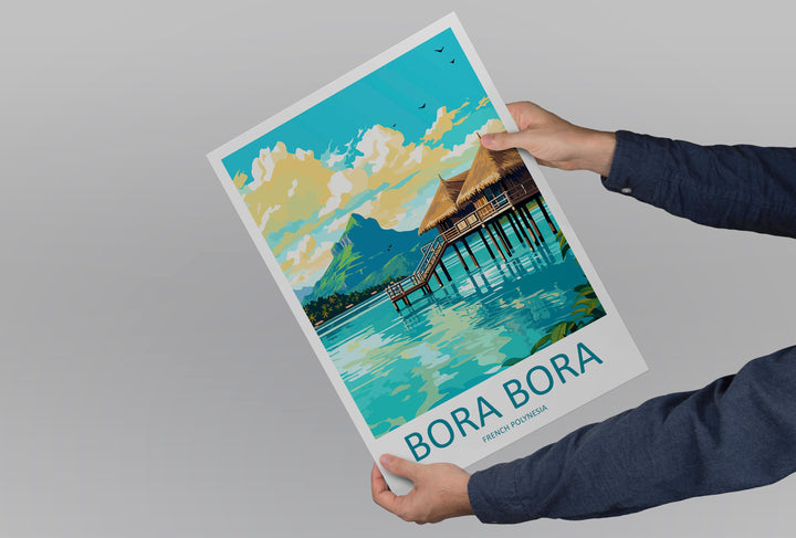 Bora Bora Travel Print Wall Art Bora Bora Wall Hanging Home Décor Bora Bora Gift Art Lovers French Polynesia Art Lover Gift Bora Bora Gift