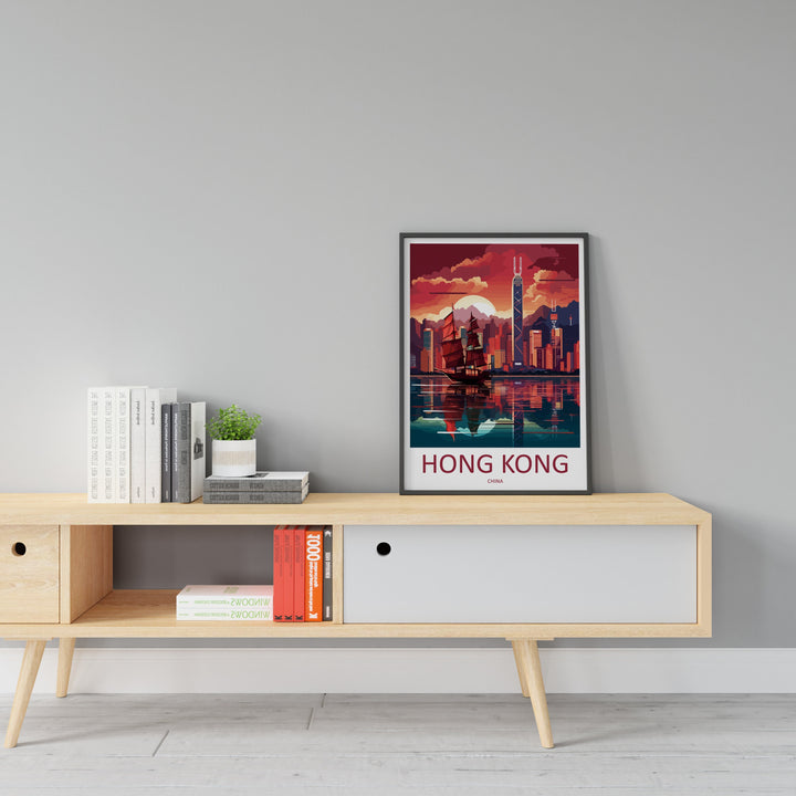 Hong Kong Travel Print Wall Art Hong Kong Wall Hanging Home Décor Gift Hong Kong Art Lovers China Hong Kong Art Gift Lover Print
