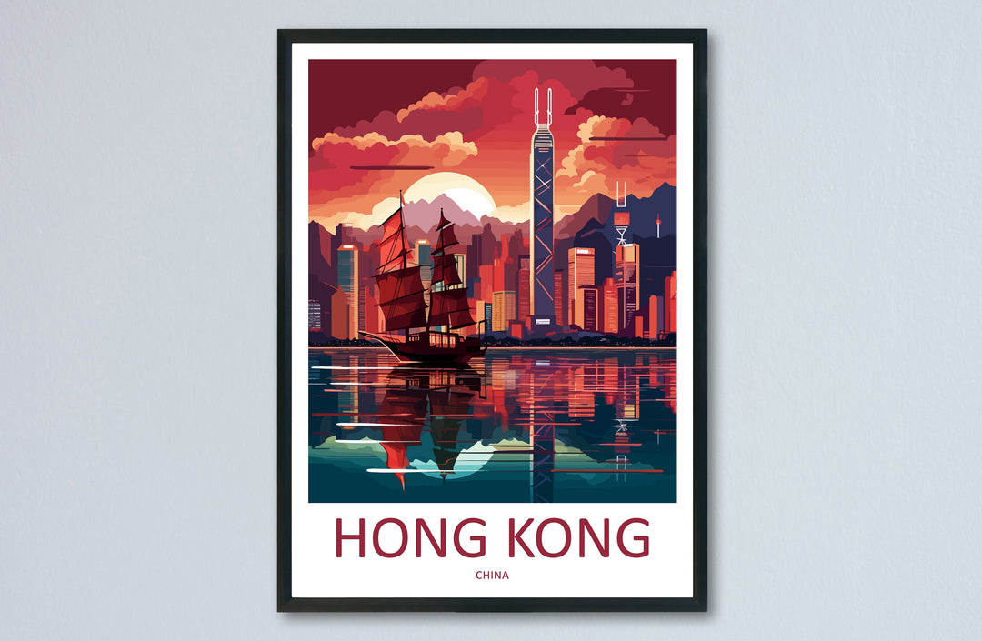 Hong Kong Travel Print Wall Art Hong Kong Wall Hanging Home Décor Gift Hong Kong Art Lovers China Hong Kong Art Gift Lover Print