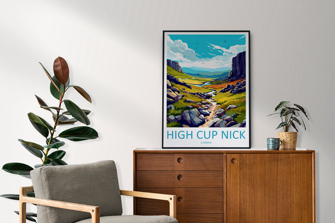 High Cup Nick Travel Print Wall Art High Cup Nick Wall Hanging Home Décor High Cup Nick Gift Art Lovers Cumbria Art Lover Gift High Cup Nick