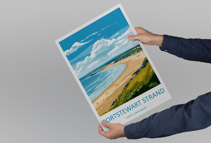 Portstewart Strand Print Portstewart Strand Home Decor Landscape Art Print Portstewart Strand Wall Art for Ireland Enthusiast Gift