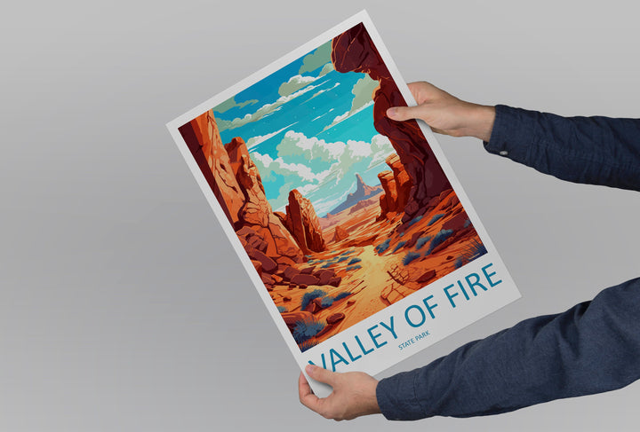 Valley Of Fire State Park Travel Print Wall Art Valley Of Fire Wall Hanging Home Décor Valley Of Fire Gift Art Lovers Nevada Art Lover